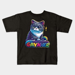 Cat LGBT Mewsical Moments Kids T-Shirt